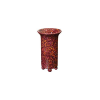 Ball Foot Vase in Acid Cranberry Glaze