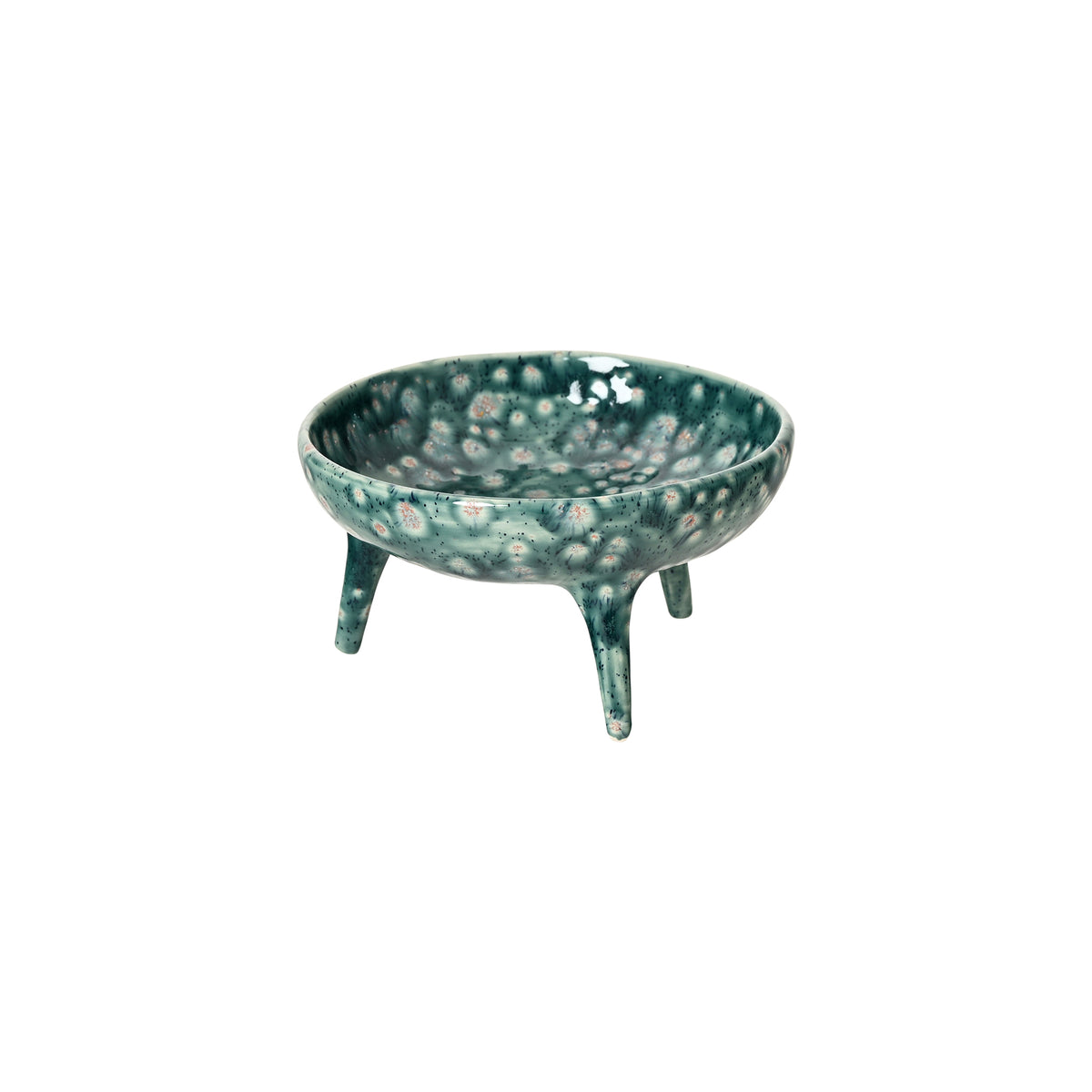 Bursty Blue Tripod Bowl