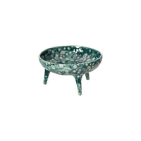Bursty Blue Tripod Bowl
