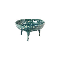 Bursty Blue Tripod Bowl
