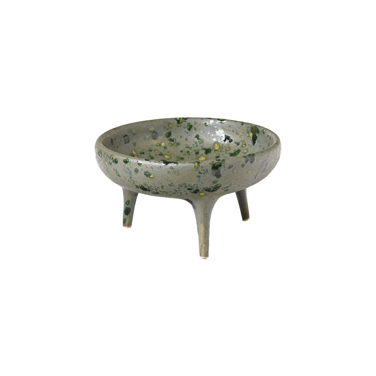 Slate Green Matte Tripod Bowl