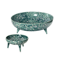 Bursty Blue Tripod Bowl