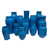 Nicholas Newcomb Banded Vase in Opaline Blue