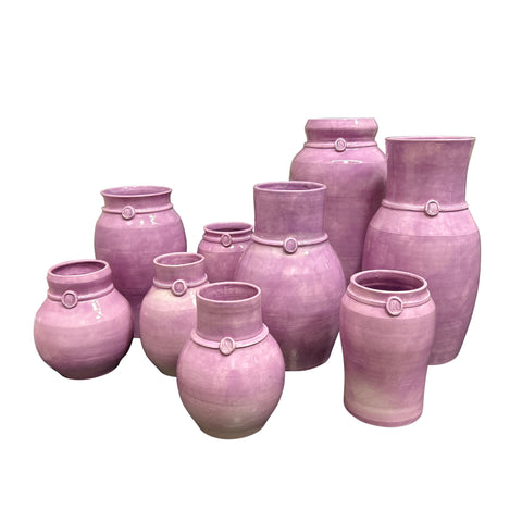 Nicholas Newcomb Banded Vase in Lavender