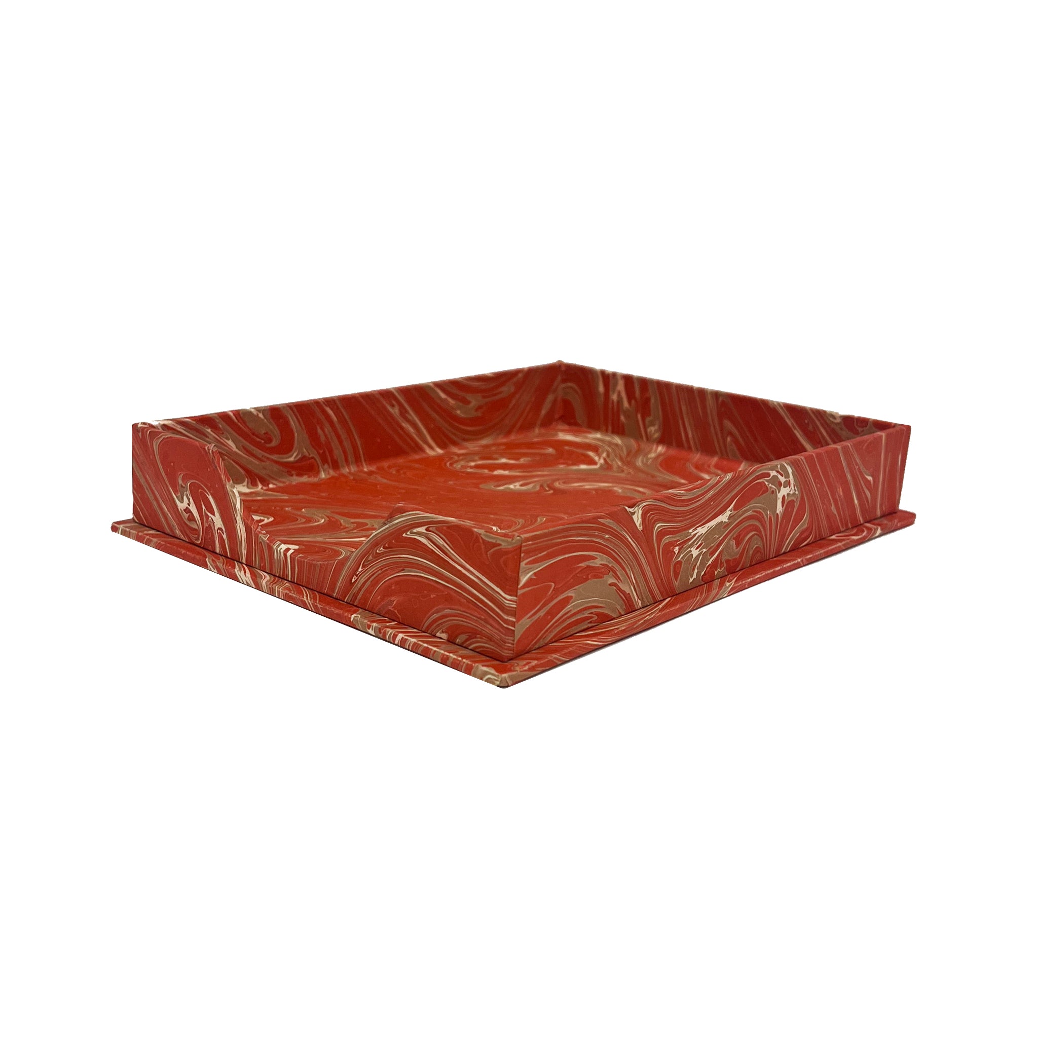 Hand-Marbled Paper-Covered Notepad Holder