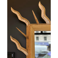 Nurio Mirror in Natural with Silver Leaf