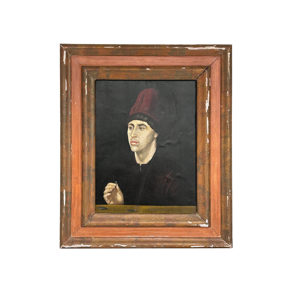 Pair of Renaissance Style Oil on Panel Portraits