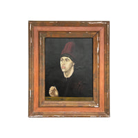 Pair of Renaissance Style Oil on Panel Portraits