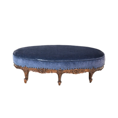 Vintage Oval Foot Stool in Louis XV Taste