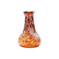 Transparent Sienna Low Dropneck Vase with White Strokes