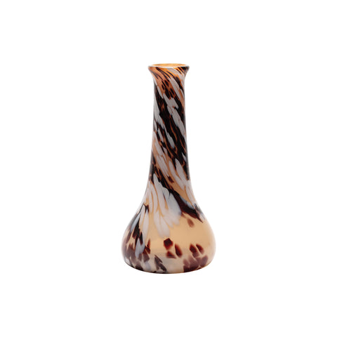 Pink Dropneck Vase with Burgundy and White Spots