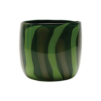 Forest Green Vase Pistachio and Cactus Green Stripes