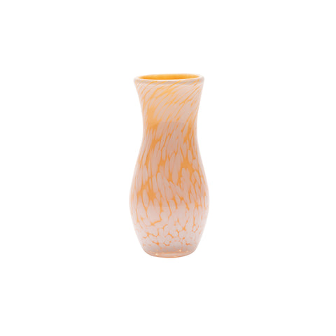 Moccasin Peach / White Spotted Vase