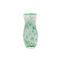 Teal / White Spotted Vase