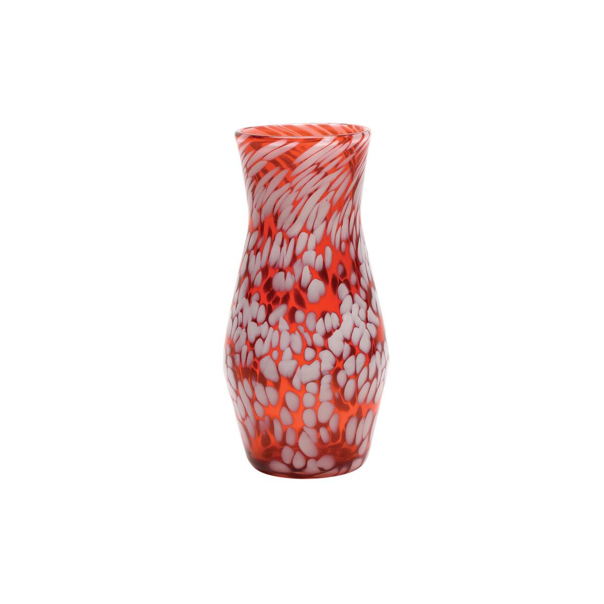 Transparent Sienna / White Spotted Vase