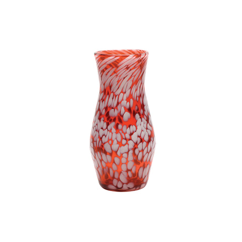 Transparent Sienna / White Spotted Vase