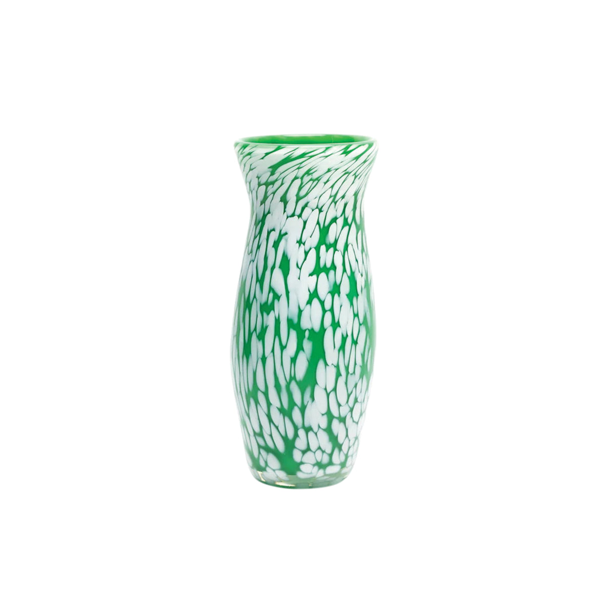 Cactus Green Vase with White Spots