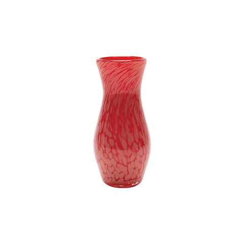 Holiday Red / White Spotted Vase