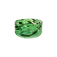 Transparent Candy Bowl with Emerald and Forest Green Spots