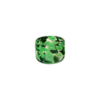 Transparent Candy Bowl with Emerald and Forest Green Spots