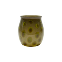 Dark Olive Vase with Pistachio and Olive spots