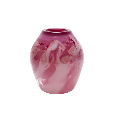 Pink Vase with Rose and Flamingo Pink Strokes