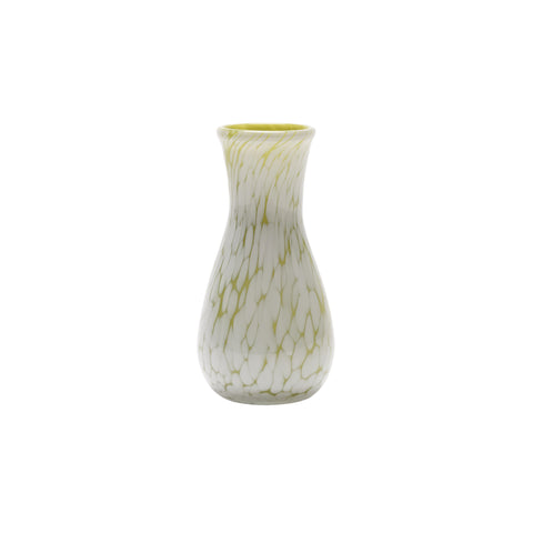 Pistachio / White Spotted Bud Vase