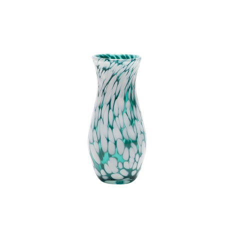 Tourmaline Green / White Spotted Vase
