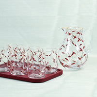 Set of Six Palawan Burgundy Tumbler Glasses