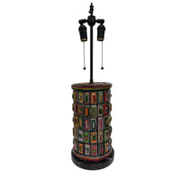 Mark Gagnon, Papier Mache Multi Colored Mosaic Tile Lamp
