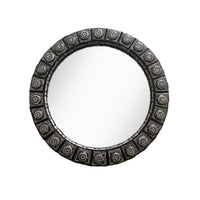 Mark Gagnon, Papier Mache Round Mosaic Tile Mirror