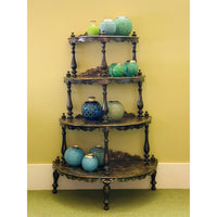 Victorian Papier Mache Tiered Stand with Mother of Pearl