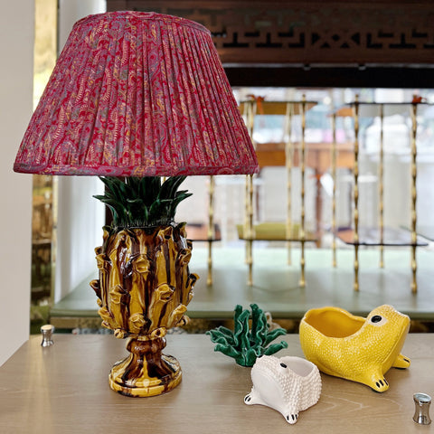 Jean Roger Pineapple Lamp in Ochre Drip