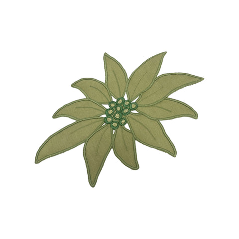 Set of Six Poinsettia Cocktail Napkins