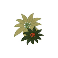 Set of Six Poinsettia Cocktail Napkins