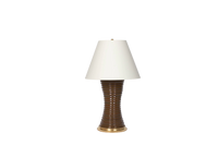 Ribbed Hourglass Lamp in Ironstone