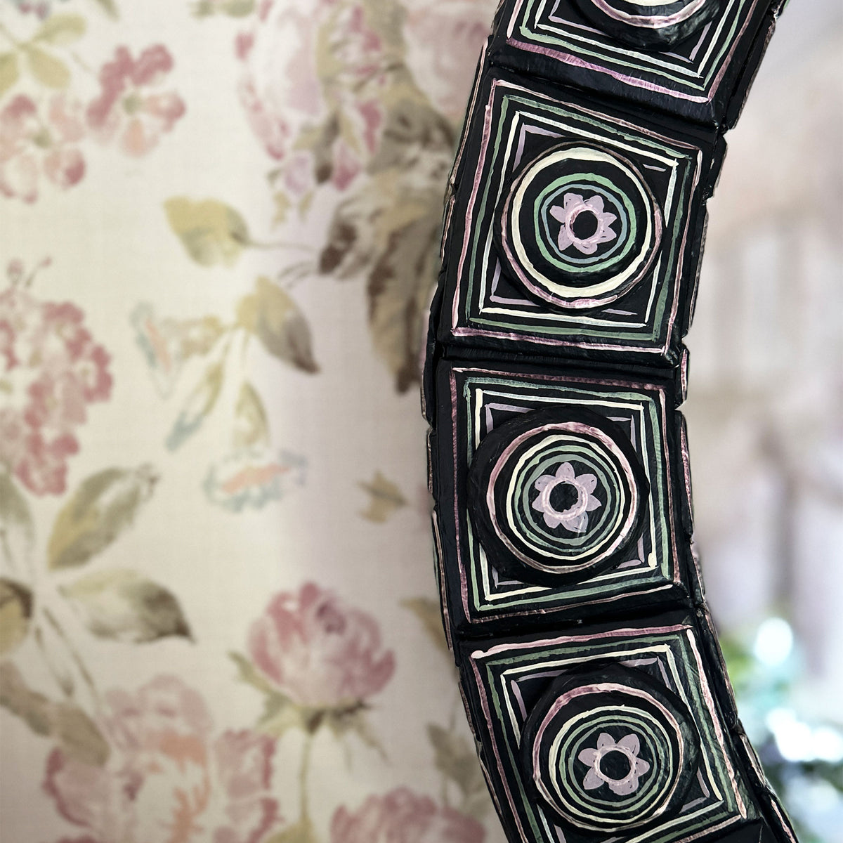 Mark Gagnon, Papier Mache Round Mosaic Tile Mirror