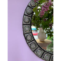 Mark Gagnon, Papier Mache Round Mosaic Tile Mirror