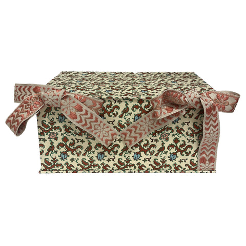 Large Hand-Marbled Paper-Covered Ribbon Tie Box