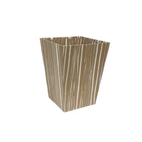 Hand-Painted Paper-Covered Accessories in White on Natural Faux Bois