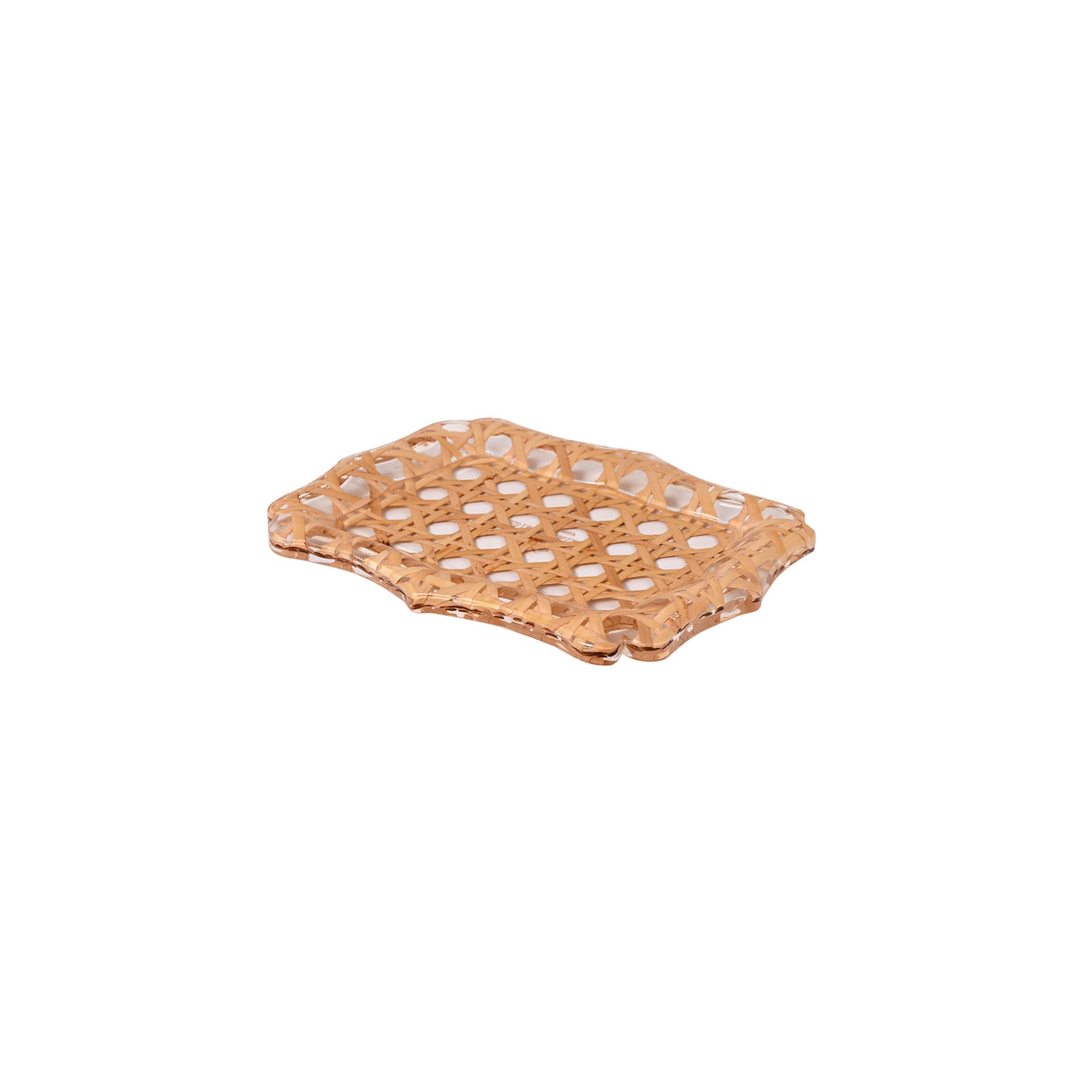 Baroque Tray in Wide Rattan