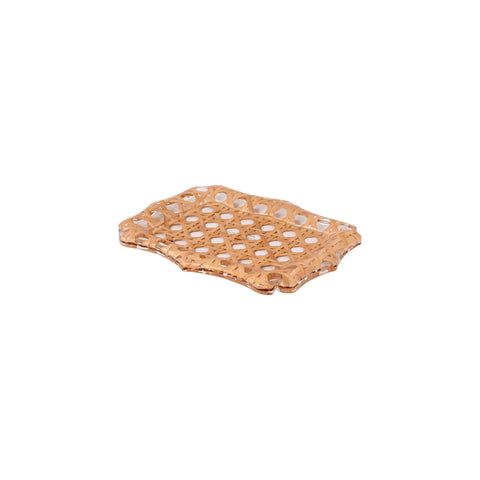 Baroque Tray in Wide Rattan