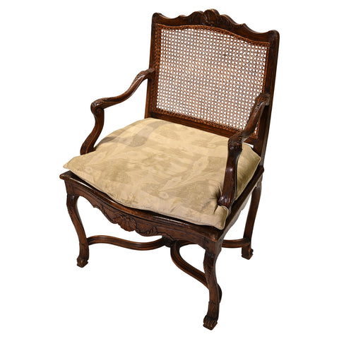 Pair of 19th Century Louis XV-Style Caned Chairs