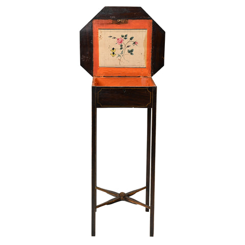 19th Century Faux Grain Ladies Painted Work Table