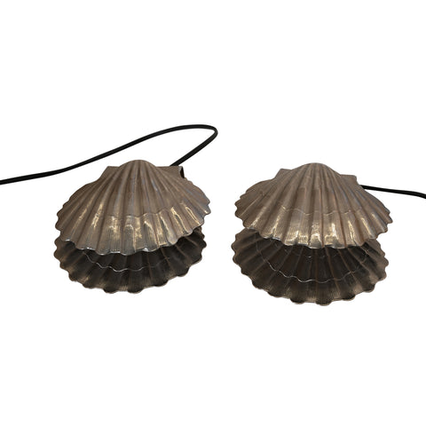 Pair of Metal Scallop Shell Lights