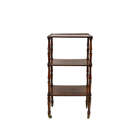 Regency Rosewood Three-Tier Side Table