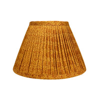 12" Silk Sari Lampshade - Golden Botanical
