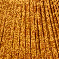 12" Silk Sari Lampshade - Golden Botanical