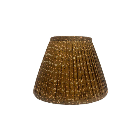 10" Silk Sari Lampshade - Chestnut Floral