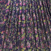 12" Silk Sari Lampshade - Aubergine Floral